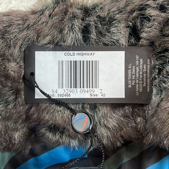 Y2k Custo Barcelona cold highway silky cropped novelty print coat, 42 or 8 - Picture 10 of 12